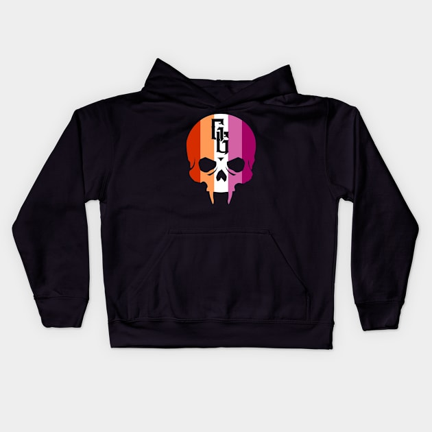 Lesbian Pride Gehenna Kids Hoodie by highcouncil@gehennagaming.com